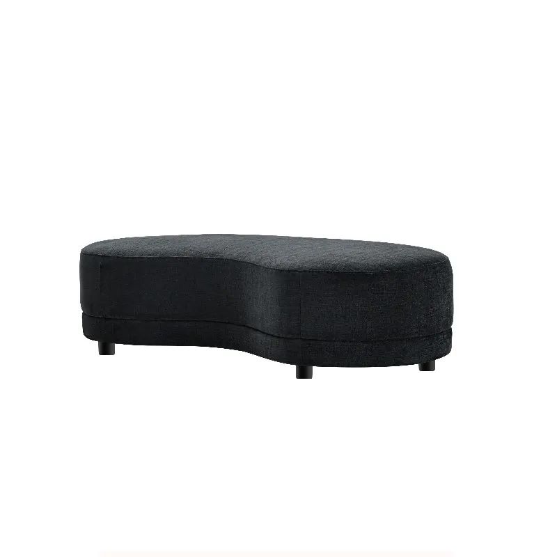 Wave Chenille Svart Pall - Home Factory