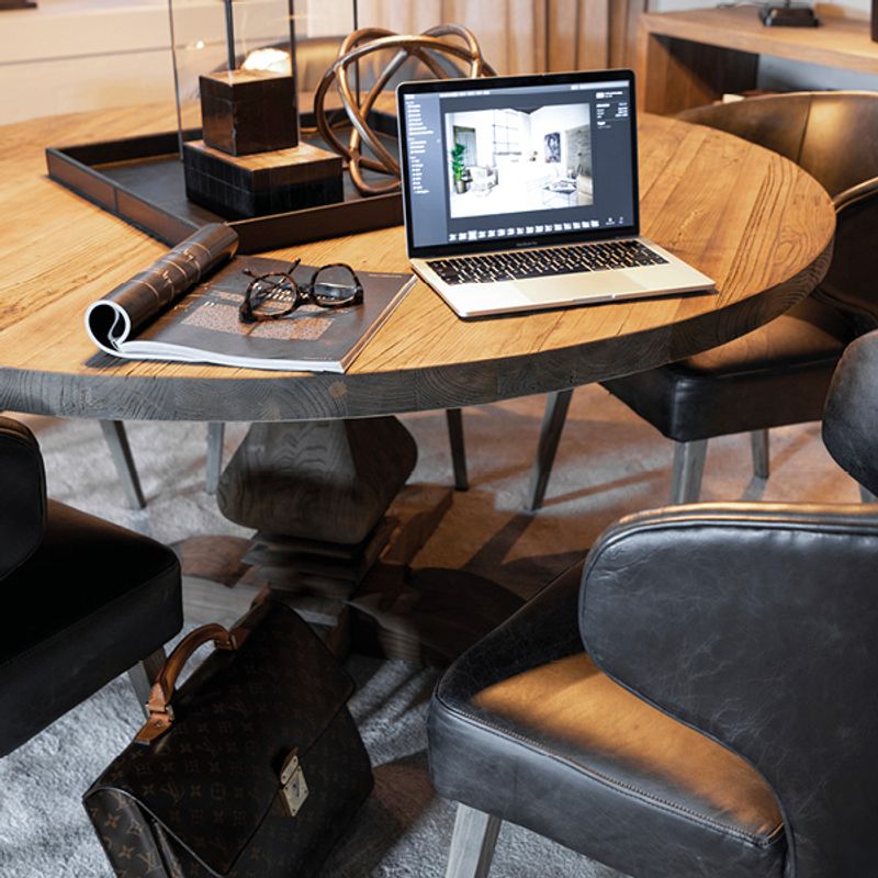 Paris US Brown rundt spisebord | Artwood