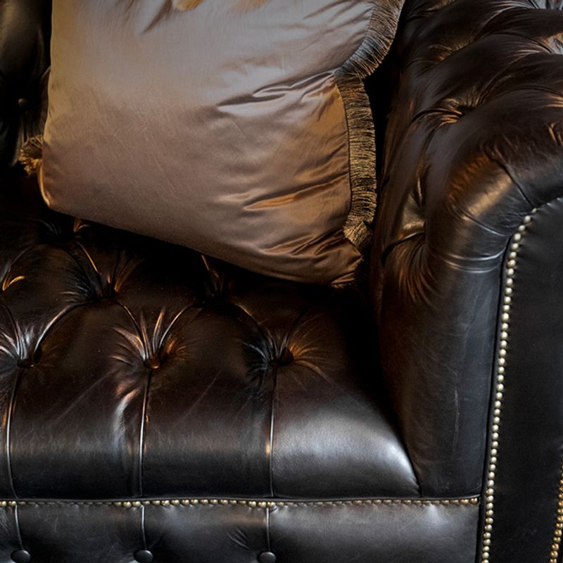 Kensington Leather Fudge Lenestol - Artwood