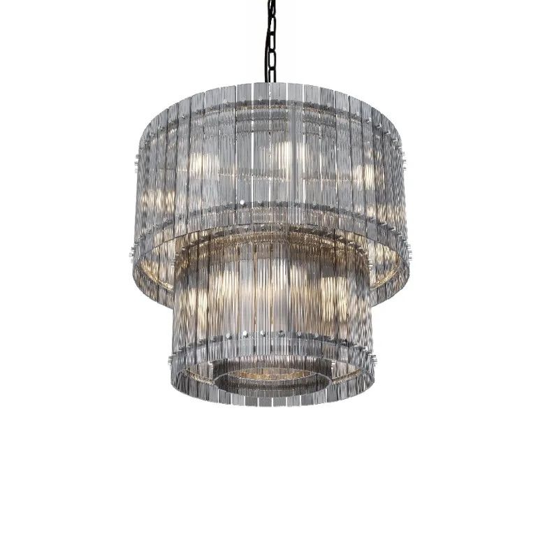 Baltimore 60cm Grey Glass Taklampe - Home Factory