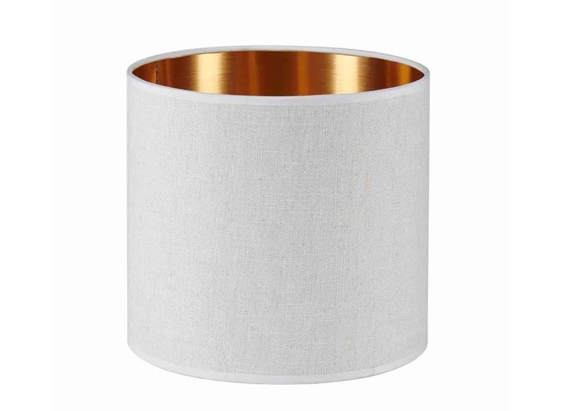 Ø35/H:35cm Sand/Kobber Lin Lampeskjerm - Home Factory