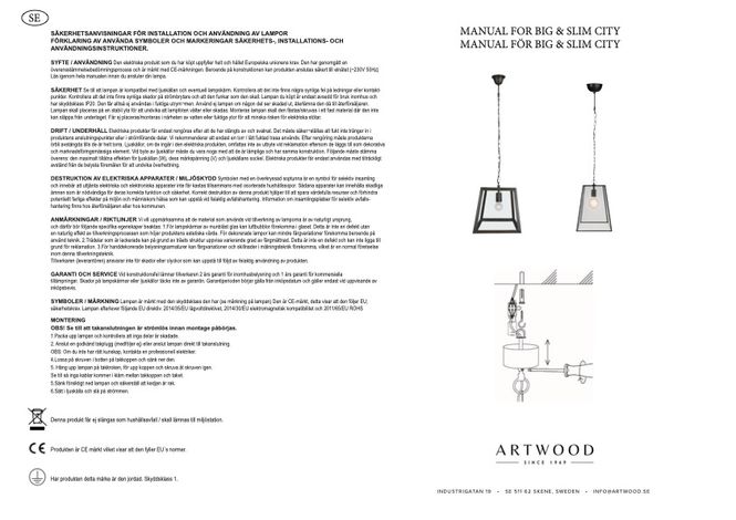 Hovedbilde Slim City taklampe | Artwood