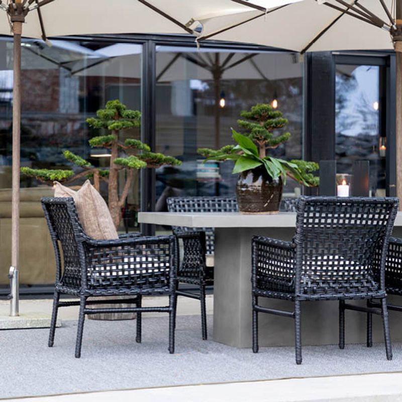 Santa Monica Svart Spisetol - Artwood