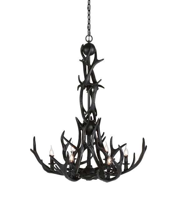 Hovedbilde Antler Svart Chandelier ...