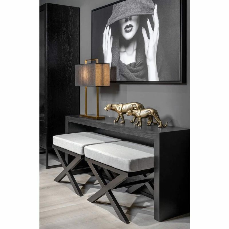 Krakk med Kryss Lin Sand - Home Factory