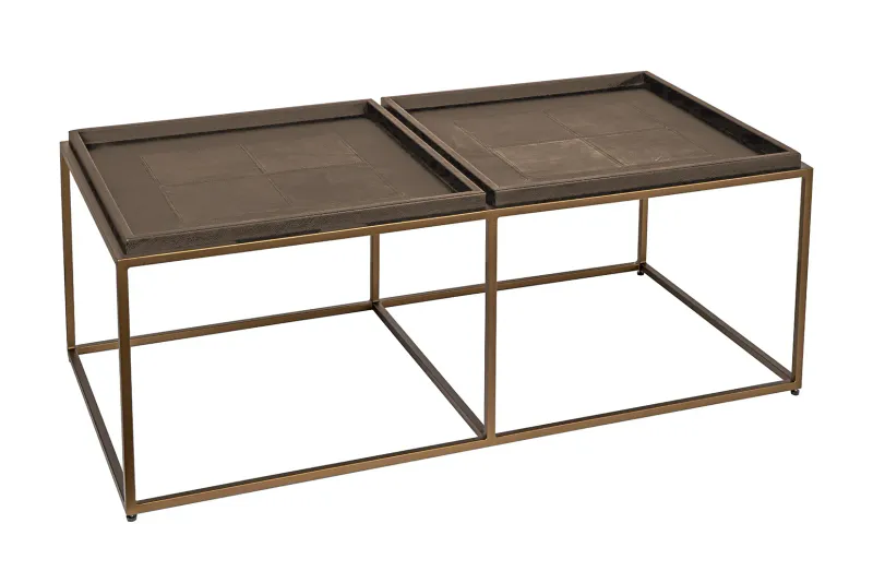 Sofabord med todelt skinnplate | Home Factory