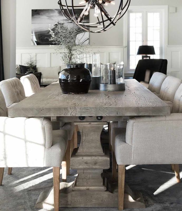Paris Pebbles Grey (med ilegg) Spisebord - Artwood