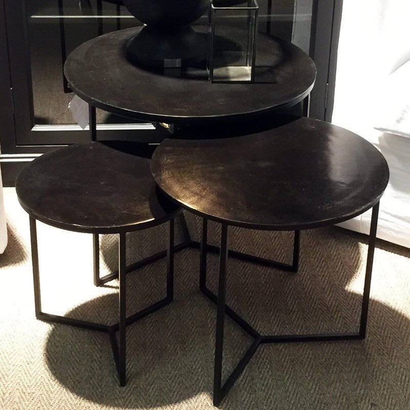 Juno Svart 3set Settbord - Artwood