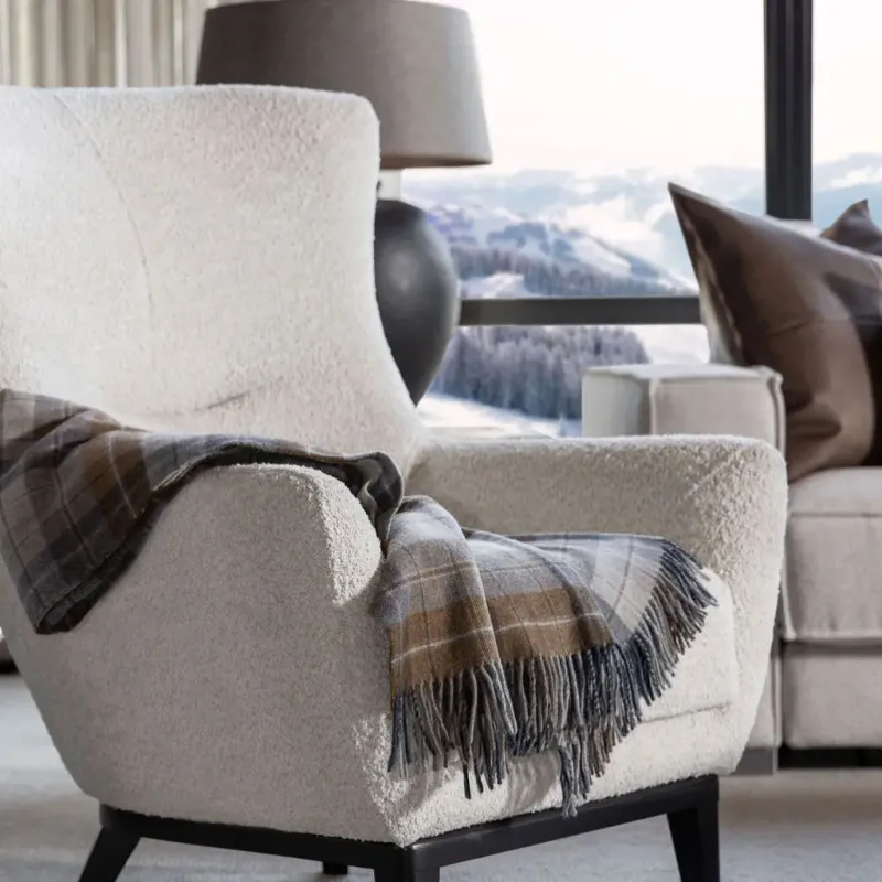 Verbier Taupe Pledd - Artwood