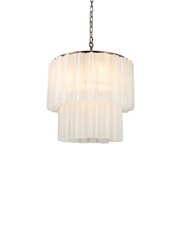 Marbella Ø56cm Frost White/Bronze Taklampe - Home Factory