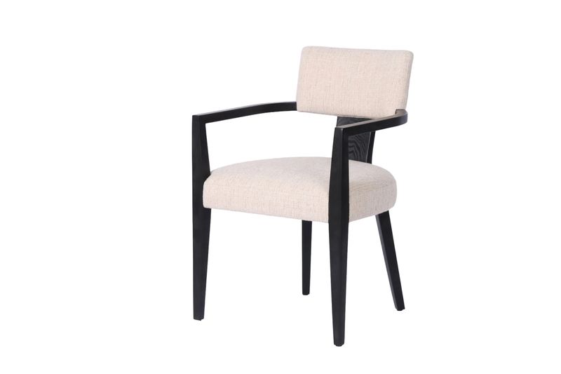 Oxford spisestol m/armlene – svarte bein | Home Factory