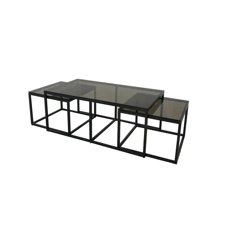 Oceanside glass sofabord 3-set | Home Factory