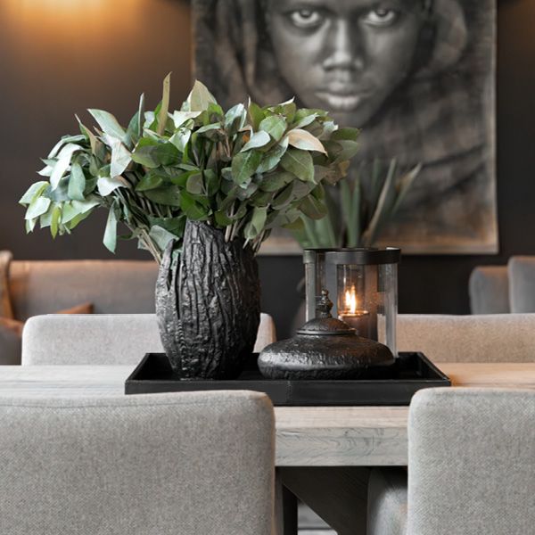 Fiora Antikk Svart/Bronse Vase - Artwood