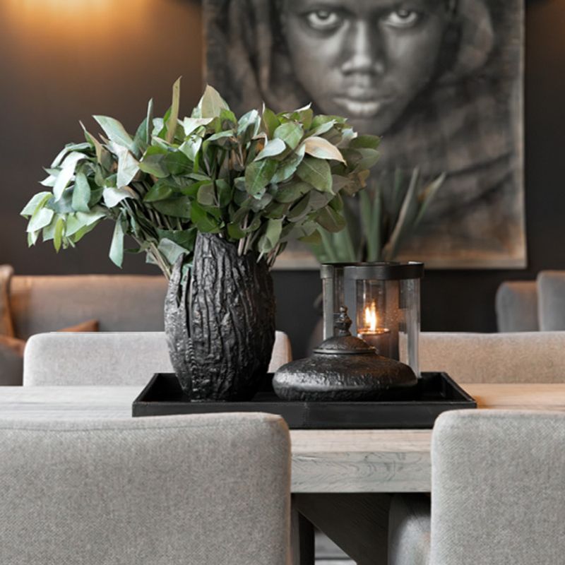 Fiora Antikk Svart/Bronse Vase - Artwood